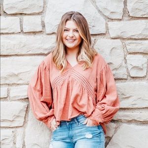 Babydoll Top With Scallop Sleeves